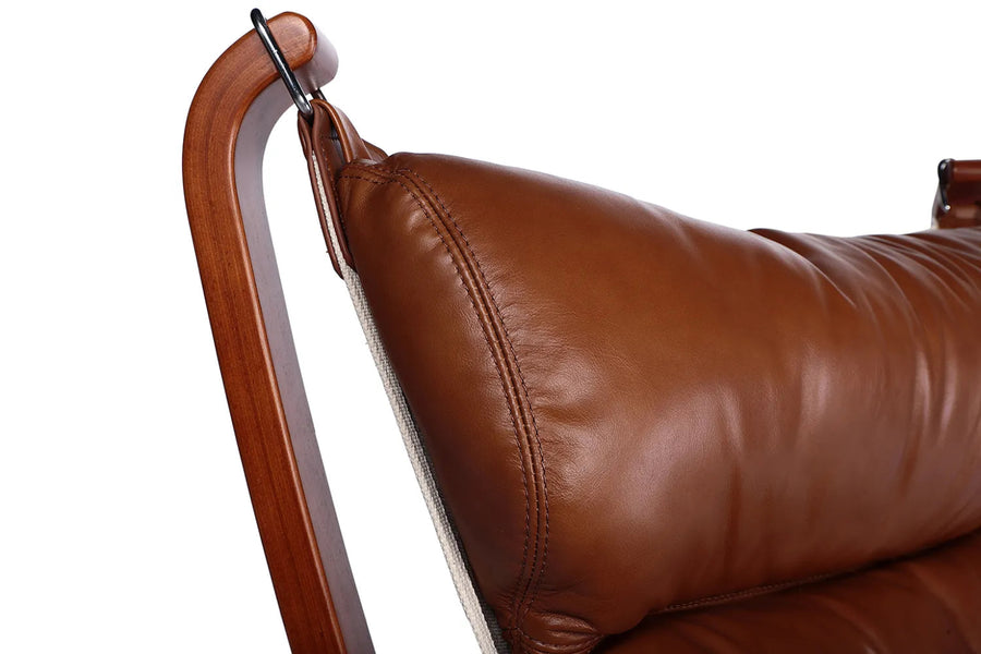 【クリアランス】【1点限り】ファルコンチェア スタンダード総本革オフホワイト