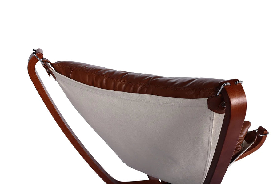 【クリアランス】【1点限り】ファルコンチェア スタンダード総本革オフホワイト