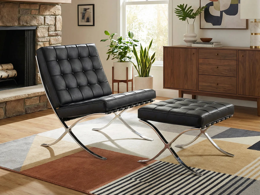 The Wise Shopper バルセロナチェア リビングチェア 座面高47cm 本革 The Wise Shopper バルセロナチェア リビングチェア 座面高47cm 本革